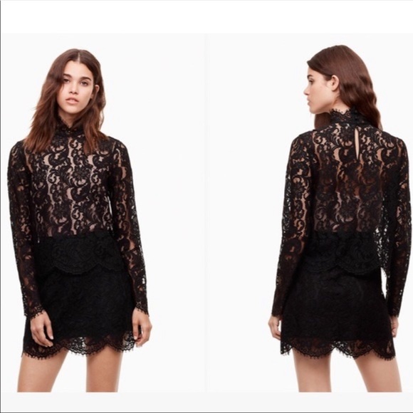 WILFRED Claribel 100% Silk Lace Skirt - Picture 2 of 10